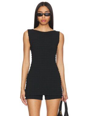 Peachy Den Cindy Sport Romper / Dress - Black